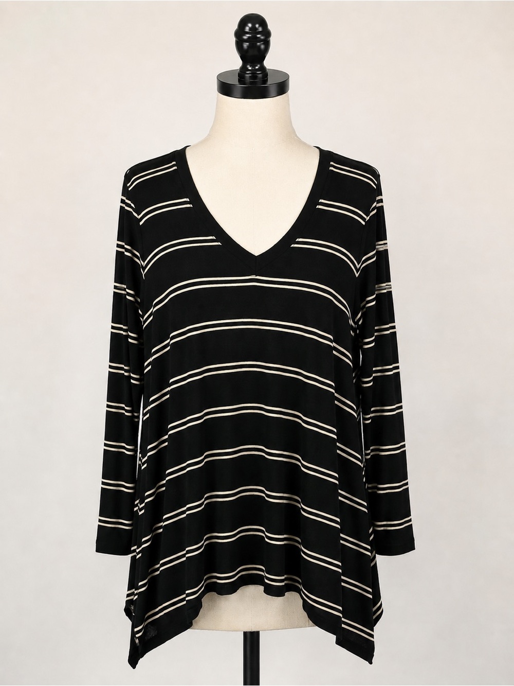 Splendid Double Stripe V-Neck Tunic Top NWT